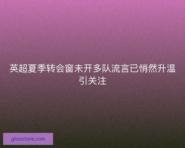 英超夏季转会窗未开多队流言已悄然升温引关注